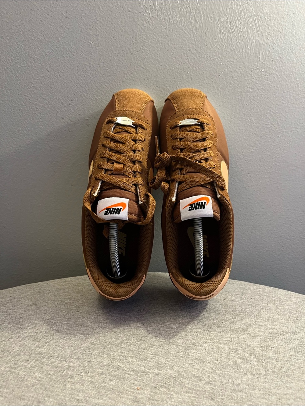 Nike Cortez Textile Sneaker British Tan Orange Chalk Women's Size 7 DZ2795-202 - Picture 9 of 11
